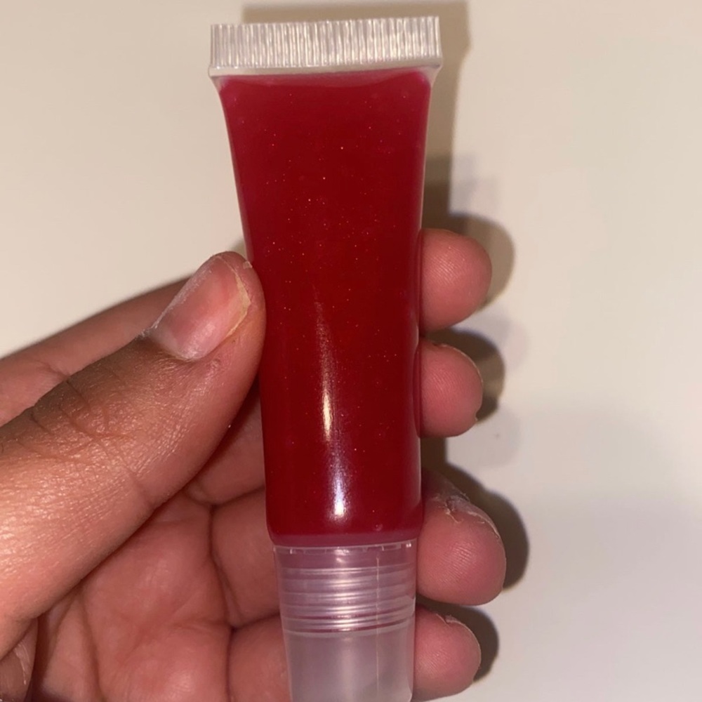 Red lip gloss
